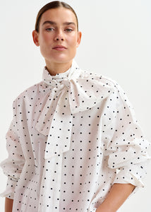 Imoverit pussy bow tie shirt