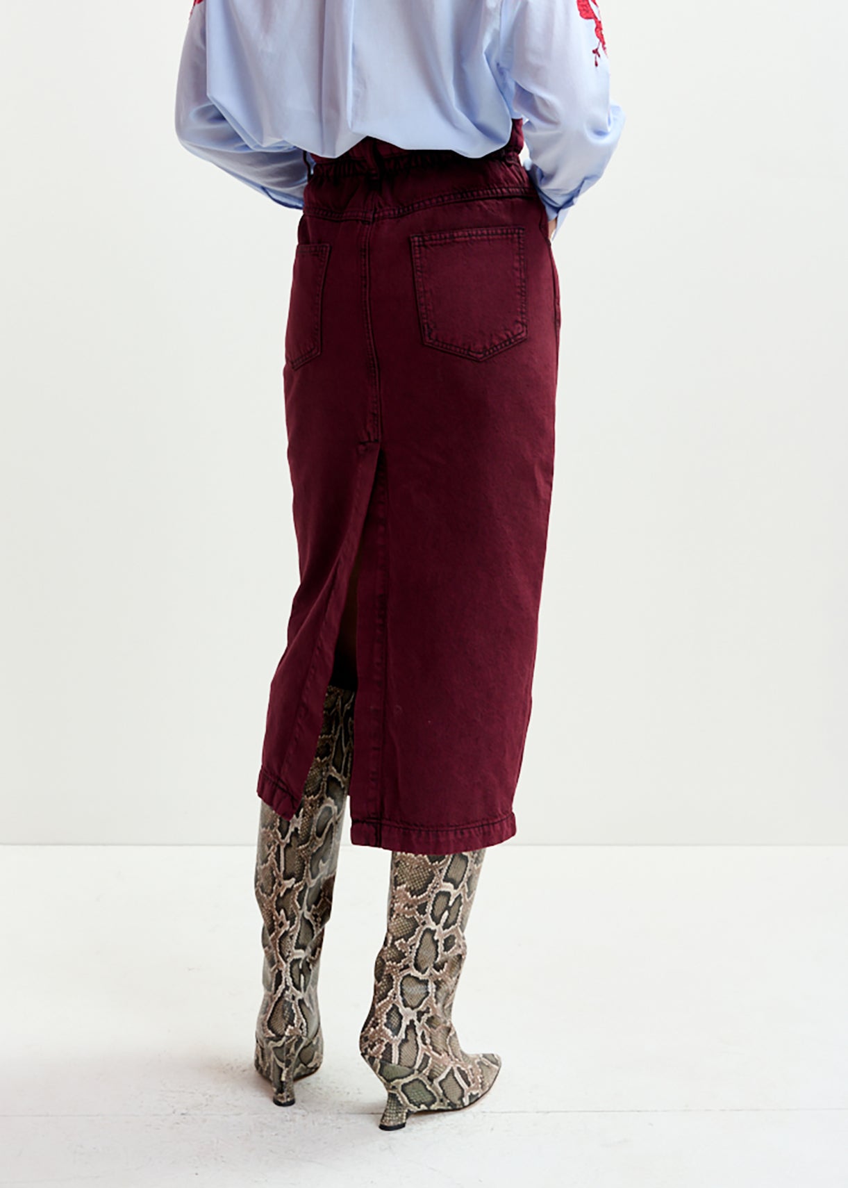Inclusive overdye denim skirt