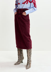Inclusive overdye denim skirt