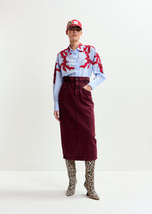 Inclusive overdye denim skirt