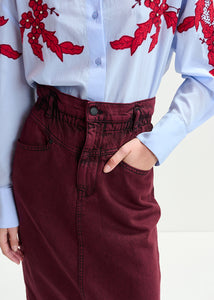 Inclusive overdye denim skirt