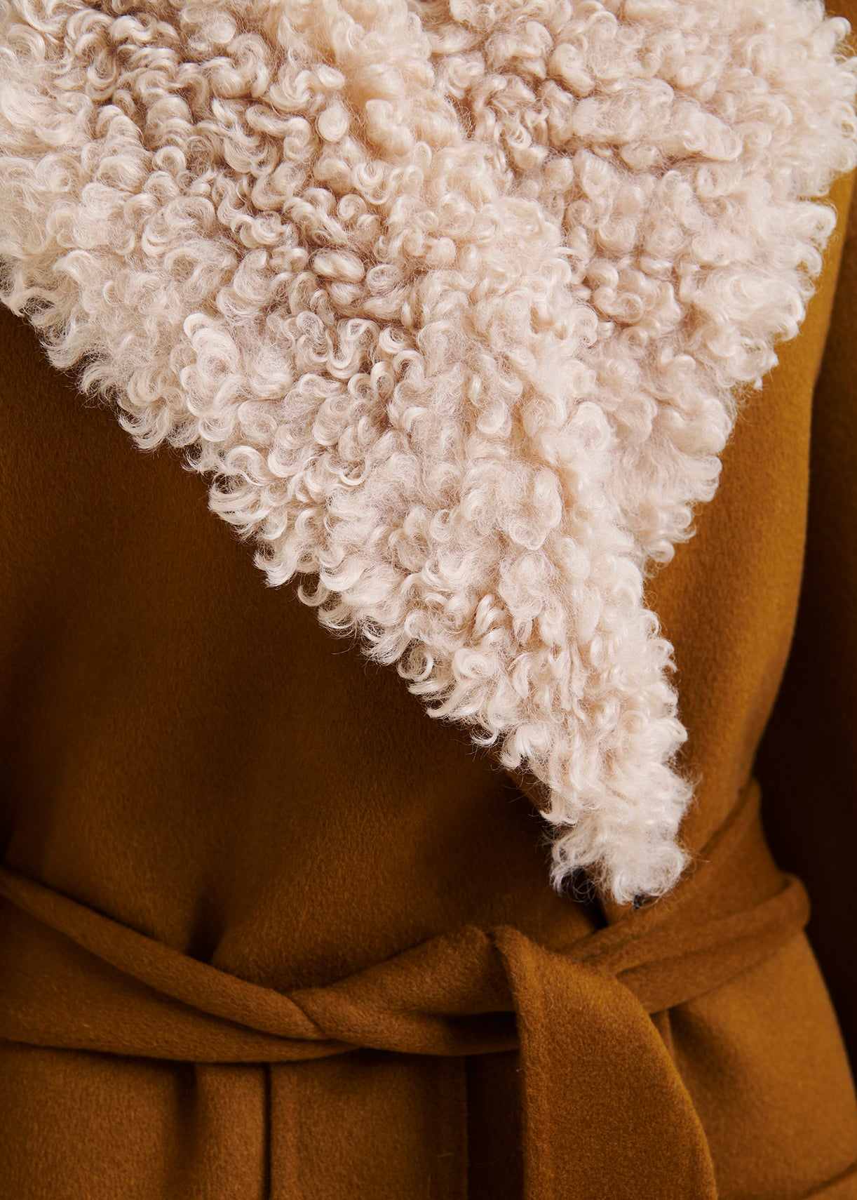 Irno faux fur collar coat