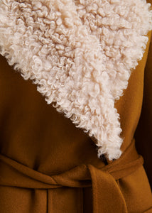 Irno faux fur collar coat