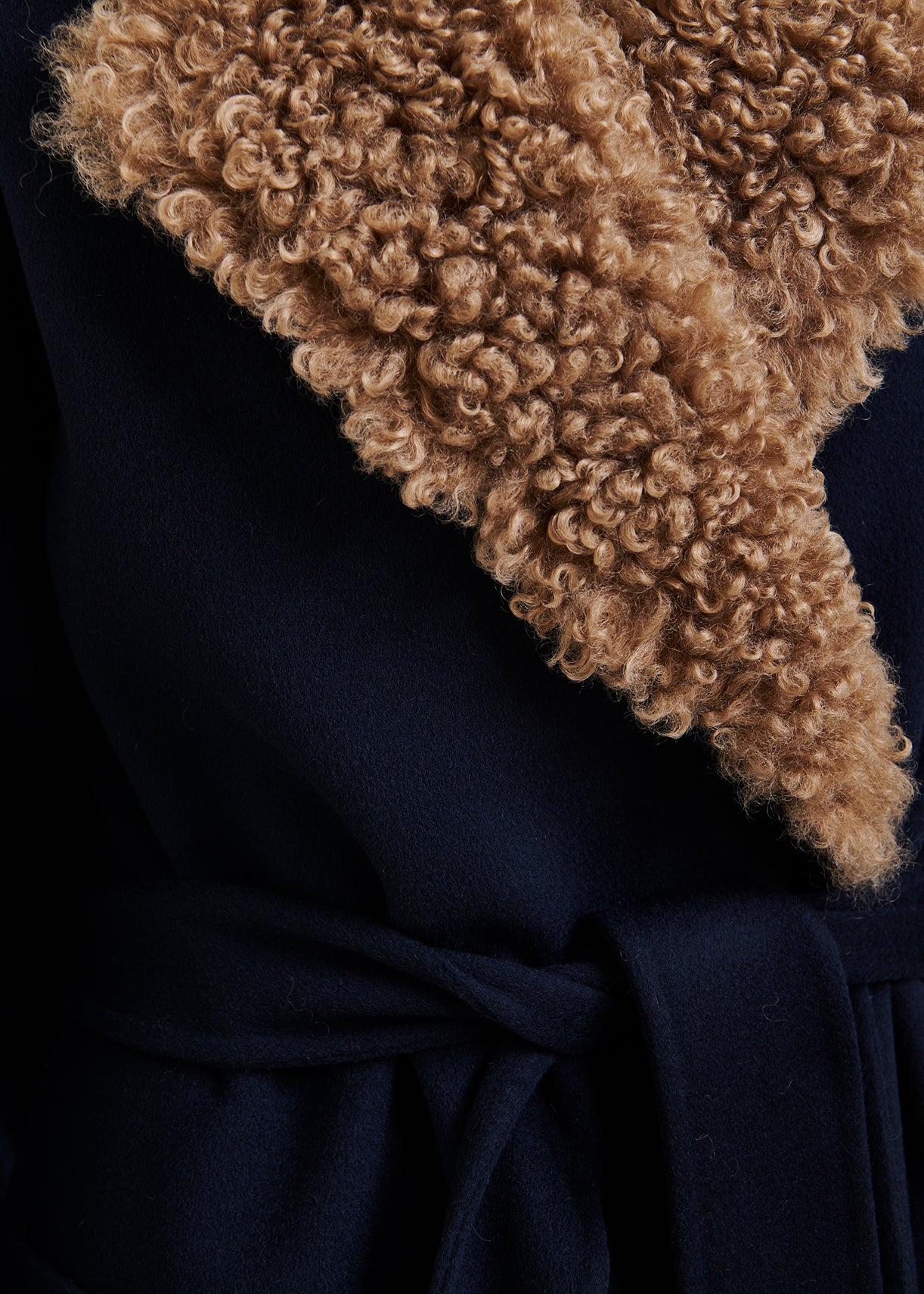 Irno faux fur collar coat