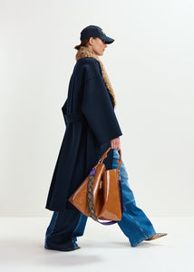 Irno faux fur collar coat