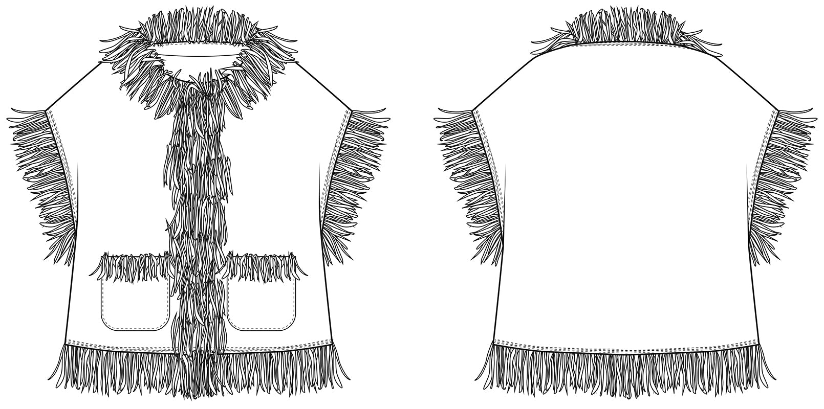 Ishani fringed gilet