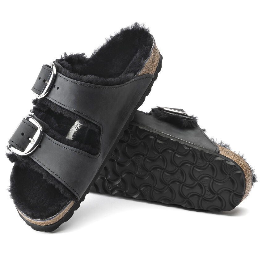 Sandales Birkenstock Arizona cuir huilé Noir