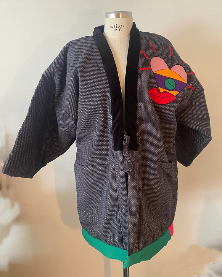 Kimono Brodé Moon Society L'Amour Fou